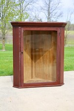 Antique Countertop Display Case Trophy Corner Cabinet Vintage Bookcase picture
