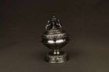 Rare Antique Spanish Silver Holy Oil Chrismatory 16th Century picture