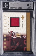 1999 UD GAME JERSEY PATCH #JR-P JERRY RICE BGS 8.5 picture
