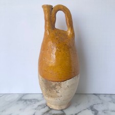 Rare LIAO DYNASTY pouch form AMBER GLAZED FLASK jug Ancient Chinese pottery WOW picture