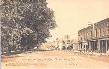 RPPC Tiskilwa Illinois Business District Street Scene early 1900s picture