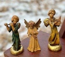 Antique Italian Gilt Angel Cherubs Set Of 3 From 19th Century Italy Carved Wood picture