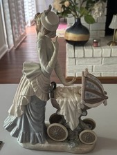 Llardo figurine 4938 baby carriage figurine porcelain pre owned, located in US picture