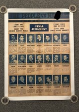 Original WWII Poster Verdict And Sentencing At Nuremberg Trial Final Judgement picture