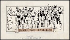 Justice League of America Stamp Art by Neal Adams and Continuity Studios Batman picture