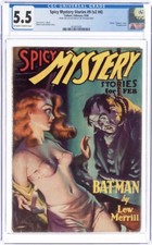 Spicy Mystery Stories #9  Feb. 1936  CGC 5.5 VG/FN  Classic Batman Cover picture