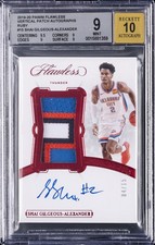 2019-20 PANINI FLAWLESS VERTICAL PATCH AUTOS RUBY SHAI GILGEOUS-ALEXANDER BGS 9 picture