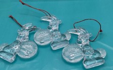 Vintage 1992 Energizer Bunny Clear Plastic Christmas Ornaments Limited Edition picture