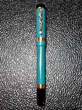 DUOFOLD BY M. FULTZ 14K TRIM WITH DIAMOND VINTAGE FOUNTAIN PEN 18K 750 STUB NIB picture