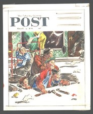 Saturday Evening Post Try out cover by John Lehti DC Comic Artist picture