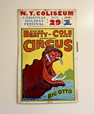 N.Y COLISEUM VTG Clyde Beatty-Cole Bros Circus 