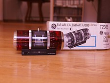 General Electric T2365 GE Space Age Calendar Transistor Radio AM FM NOS New picture