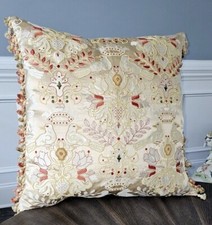 Scalamandre Silk Love Bird Embroidered Toss Pillow w/Samuel & Sons Passementerie picture