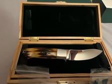 R.W. Loveless Maker Custom Stag Nessmuk Skinner Knife-double Nude -signed Sheath picture