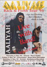Aaliyah Haughton R&B 2x Signed Autograph German Concert Poster PSA DNA ACOA COA picture