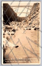 Antique / Vintage RPPC Hiway RR Bridges Crooked River Oregon Real Photo Postcard picture