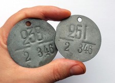 Russian Dog Tag WWII WW2 Red Army Soviet Japanese War original Battle Relic 238 picture