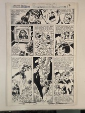 George Perez Original Art Marvel Fanfare #13 pg 16 BLACK WIDOW 2X Signed 🔥  picture