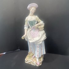 Huge Heavy 19th Century Antique MEISSEN Porcelain Gardener 19” 1880 Quality picture
