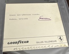 ENZO FERRARI TYPED SIGNED LETTER AUTO AUTOGRAPH FORMULA 1 VILLENUEVE PSA/DNA picture
