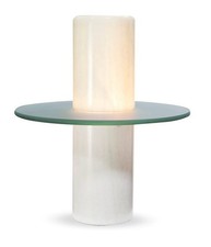Cini & Nils Sculptural Table Lamp Alabaster marble & Frosted Glass – 1985 picture