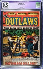Outlaws #12 CGC 8.5 restored OW-W pages LB Cole cover 2nd highest 1953 Star picture