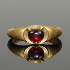 BEAUTIFUL MEDIEVAL GOLD & GARNET RING - CIRCA 13th-14th Century AD  (3354) picture