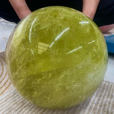 56.21LB TOP Big Natural citrine quartz ball hand carved crystal Energy sphere picture