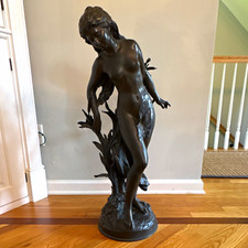 Mathurin Moreau (1822-1912) Bronze Nude Female Woman Statue Sculpture picture