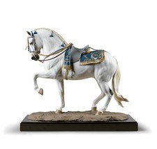 Lladro Spanish Pure Breed Horse Sculpture Glazed Porcelain Limited 01002007 picture
