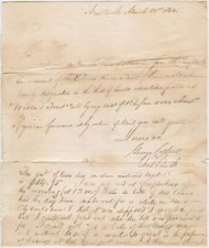 George Catlin SIGNED AUTOGRAPH Letter Western Artist American Indian 1834 picture