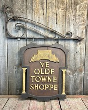 INCREDIBLE Early 1900’s Hennessy Candy Store Boston MA Wooden Sign W OG Bracket picture