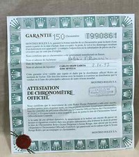 Rolex 1997 Chronometer Certificate T990861 150 Submariner Date 16610 Steel OEM picture