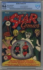 ALL STAR COMICS #8 CBCS 9.6 RESTORED 1ST APP WONDER WOMAN OW-WT PAGES 1942 CGC picture