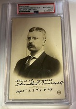 PRESIDENT THEODORE ROOSEVELT POSTCARD AUTO AUTOGRAPH VINTAGE 1904 PSA/DNA RARE picture