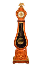 Antique Original Bronze Dore Floral Inlay Westminster Striking Grandfather Clock picture