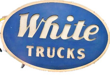 VINTAGE WHITE MOTOR COMPANY White Trucks Lighted Sign 1940s 1950s not neon RARE picture