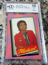 MICHAEL JACKSON King Of Pop 1984 Topps Music Card BGS BCCG 10 Hall Of Fame🔥🔥$$ picture
