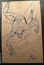 GIL KANE: (11X17 SPIDERMAN DRAWING 1971) INSPIRED SPIDERMAN # 100 COVER picture