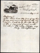1897 Salt Lake City Utah - Bullion Beck & Champion Mining Co - Letter Head Bill picture