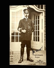 Autographed Postcard Fregattenkapitän Peter Strasser Commander German Zeppelins picture