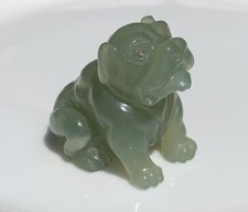 Bowenite Seated Bulldog Figurine Attributed To Faberge Circa 1900's picture