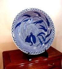 Arita-yaki art piece  sometsuke (blue and white porcelain) decorate From Japan picture