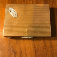 Vintage Cartier 14k Yellow Gold & Diamonds Cigarette Case / Trinket Box picture