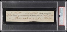 Andrew Jackson Signed Autographed Cut PSA/DNA AUTO 7th President USA picture