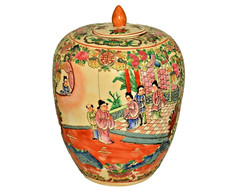 Antique Original Vintage Chinese Imperial Famille Rose Porcelain Vase Ginger Jar picture