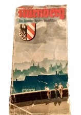 1930’s Nuremberg German Occupied WW 1 & 2 Phamplet Fold Out Map Rare HTF #2167 picture