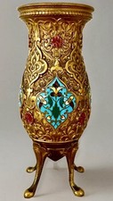 Antique Signed Barbedienne  Bronze & Champlevé Enamel Vase - Édouard Lièvre picture