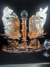 50lb Rare Top Natural Fire Quartz Dragon + Phoenix carved crystal Reiki decor picture