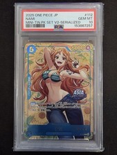 One Piece Nami #112 Mini-Tin V2-Serialized JP PSA 10 SINGLE DIGIT SERIAL #0006 picture